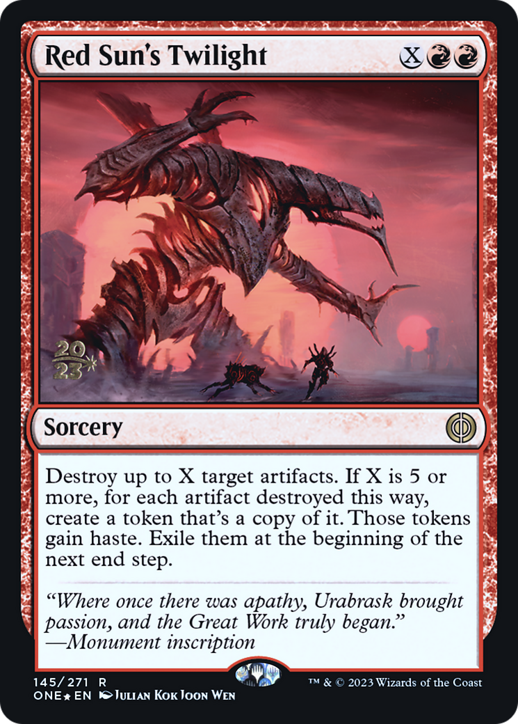 Image of Red Sun's Twilight [Phyrexia: All Will Be One Prerelease Promos]