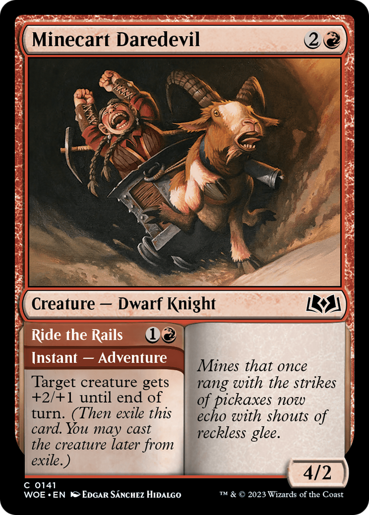 Image of Minecart Daredevil // Ride the Rails [Wilds of Eldraine]