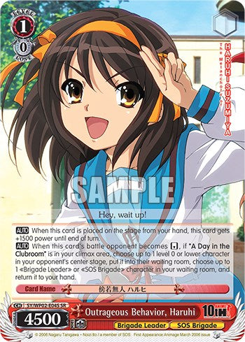 Image of Outrageous Behavior, Haruhi [The Melancholy Of Haruhi Suzumiya Power Up Set]