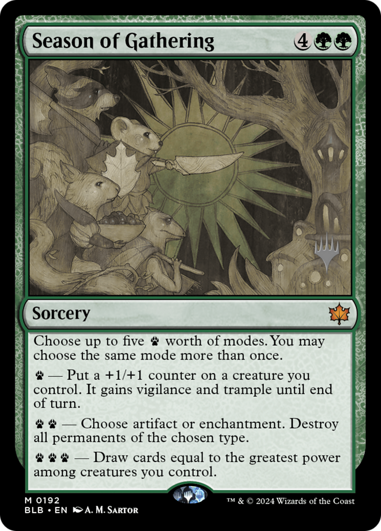 Image of Season of Gathering (Promo Pack) [Bloomburrow Promos]