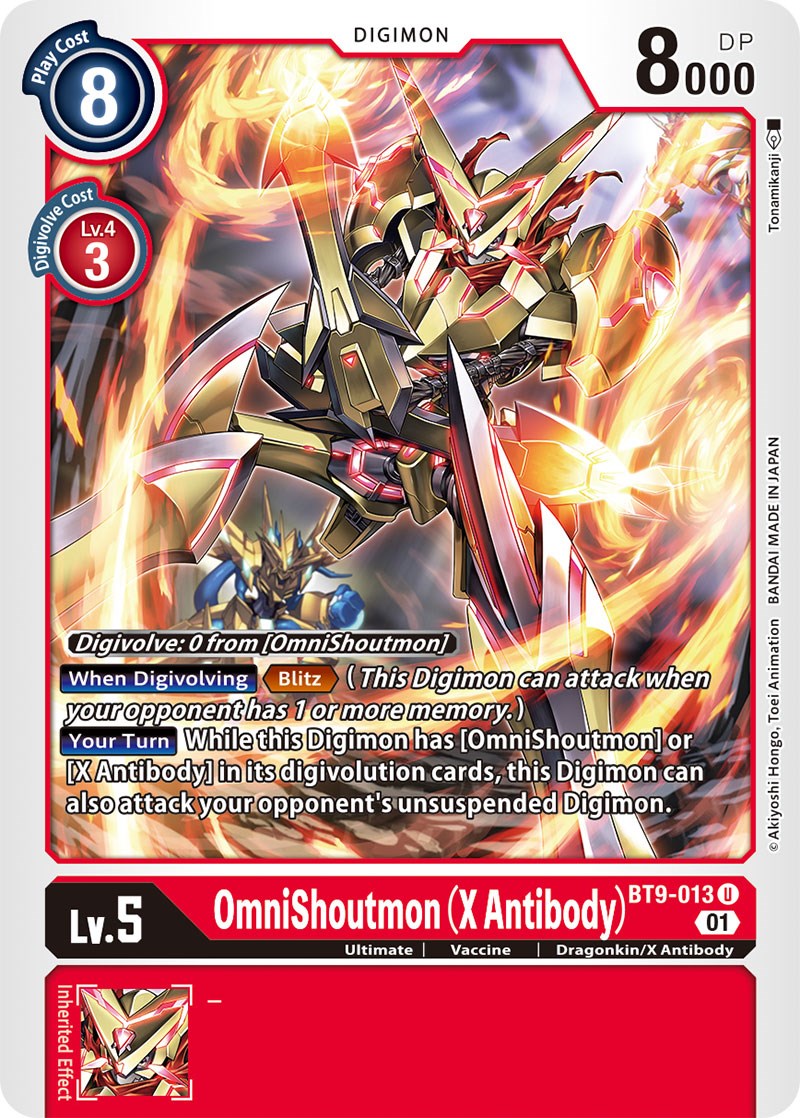 Image of OmniShoutmon (X Antibody) [BT9-013] [X Record]