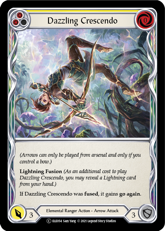 Image of Dazzling Crescendo (Yellow) [U-ELE054] (Tales of Aria Unlimited)  Unlimited Rainbow Foil