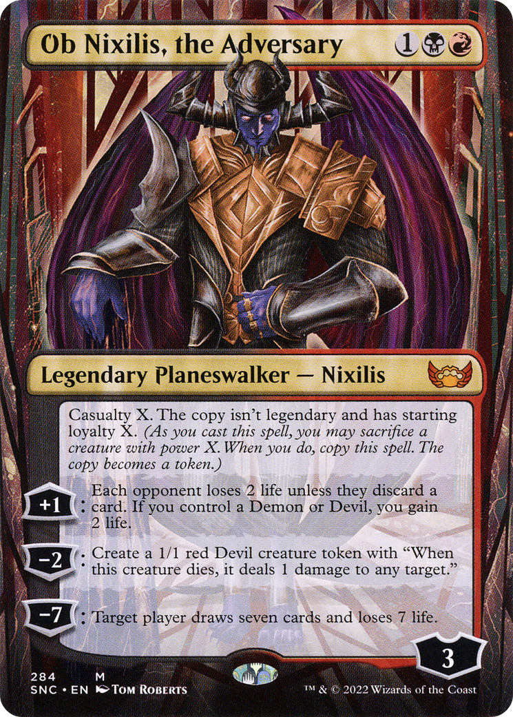 Image of Ob Nixilis, the Adversary (Borderless) [Streets of New Capenna]