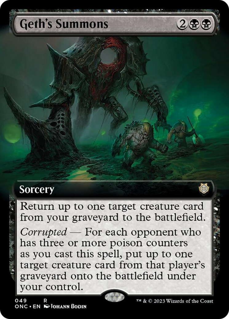 Image of Geth's Summons (Extended Art) [Phyrexia: All Will Be One Commander]