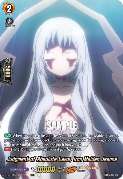 Image of Judgment of Absolute Laws, Iron Maiden Jeanne (D-TB03/SKR102EN) [Shaman King]