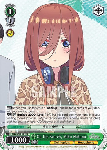 Image of On the Search, Miku Nakano (5HY/W90-E040 C) [The Quintessential Quintuplets 2]