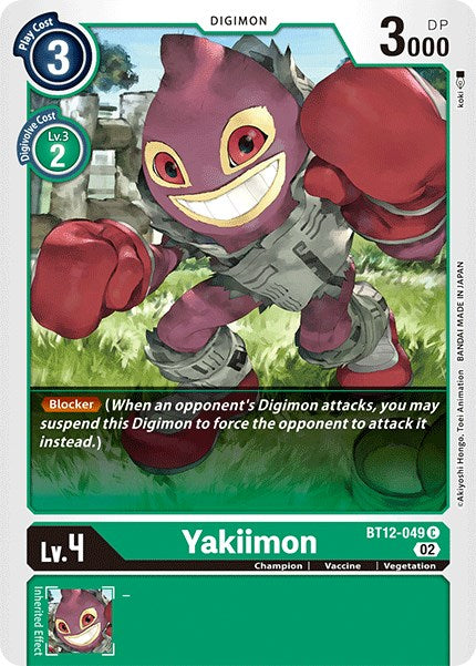 Image of Yakiimon [BT12-049] [Across Time]