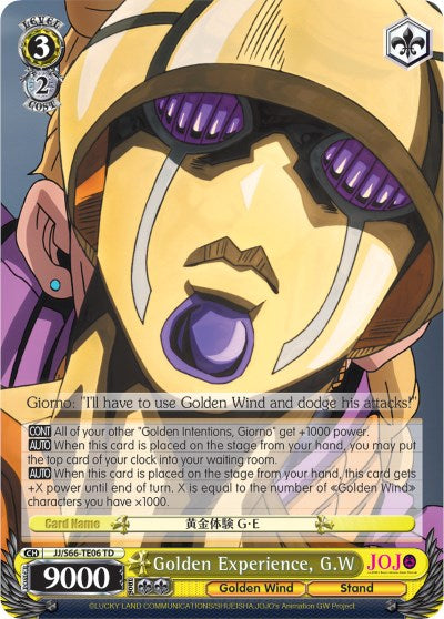 Image of Golden Experience, G.W (JJ/S66-TE06 TD) [JoJo's Bizarre Adventure: Golden Wind]