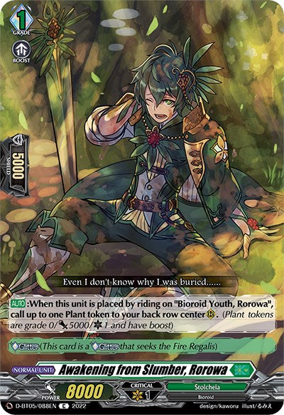 Image of Awakening from Slumber, Rorowa (D-BT05/088EN) [Triumphant Return of the Brave Heroes]