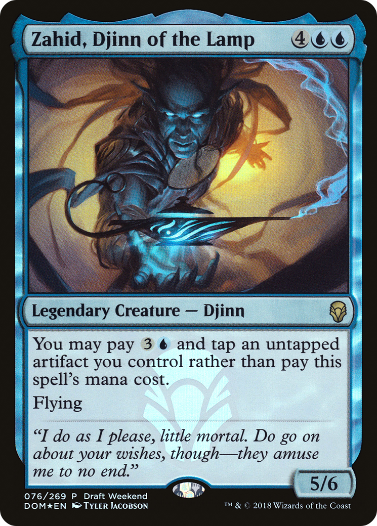 Image of Zahid, Djinn of the Lamp (Draft Weekend) [Dominaria Promos]