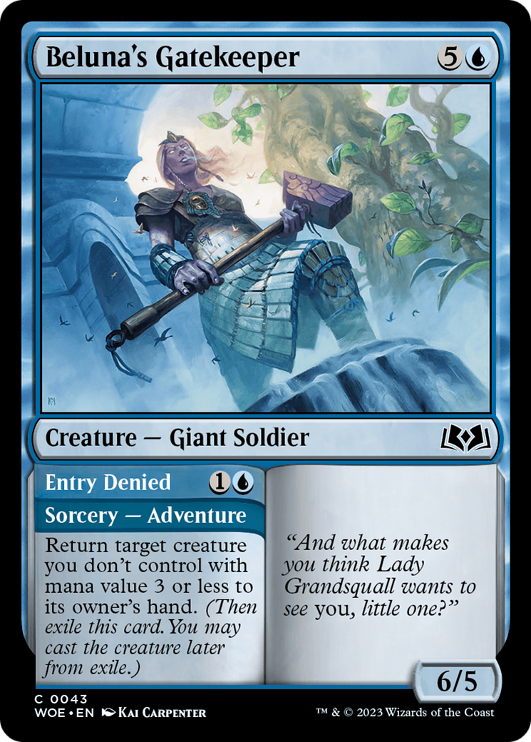 Image of Beluna's Gatekeeper // Entry Denied [Wilds of Eldraine]