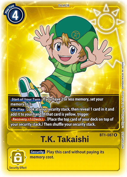 Image of T.K. Takaishi [BT1-087] (Buy-A-Box Promo) [Release Special Booster Ver.1.0 Promos]