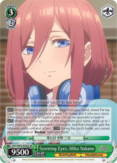 Image of Scorning Eyes, Miku Nakano (5HY/W83-E036S SR) [The Quintessential Quintuplets]