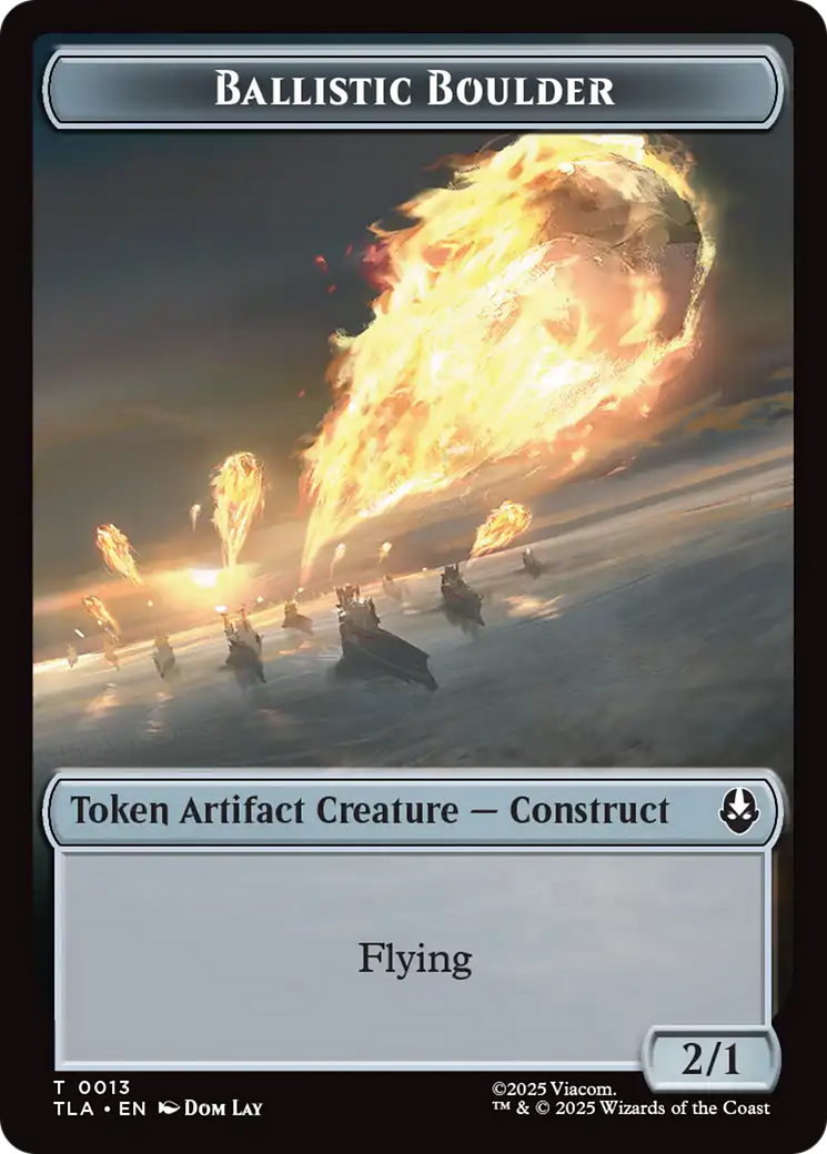 Image of Ballistic Boulder // Food (0019) Double-Sided Token [Avatar: The Last Airbender Tokens]