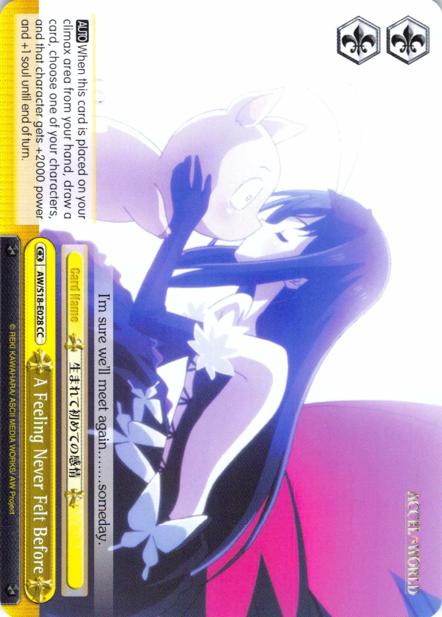 Image of A Feeling Never Felt Before (AW/S18-E028 CC) [Accel World]