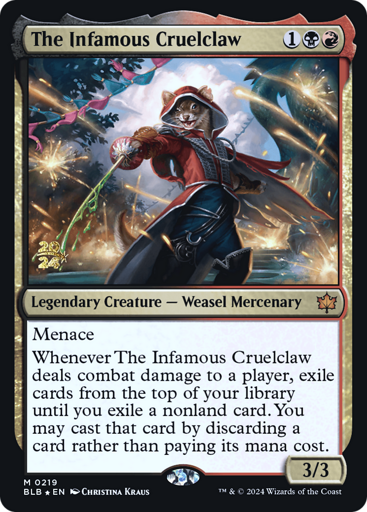 Image of The Infamous Cruelclaw [Bloomburrow Prerelease Promos]