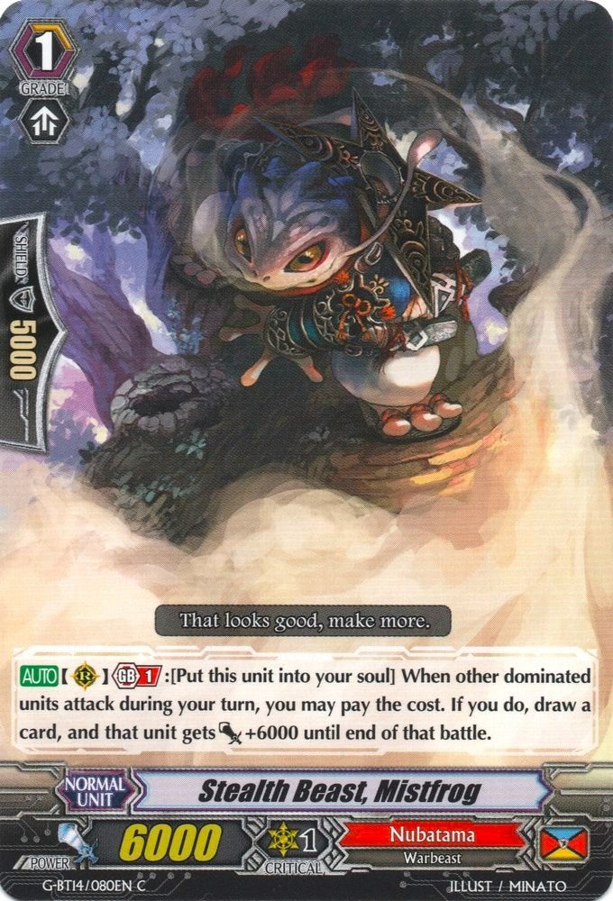 Image of Stealth Beast, Mistfrog (G-BT14/080EN) [Divine Dragon Apocrypha]
