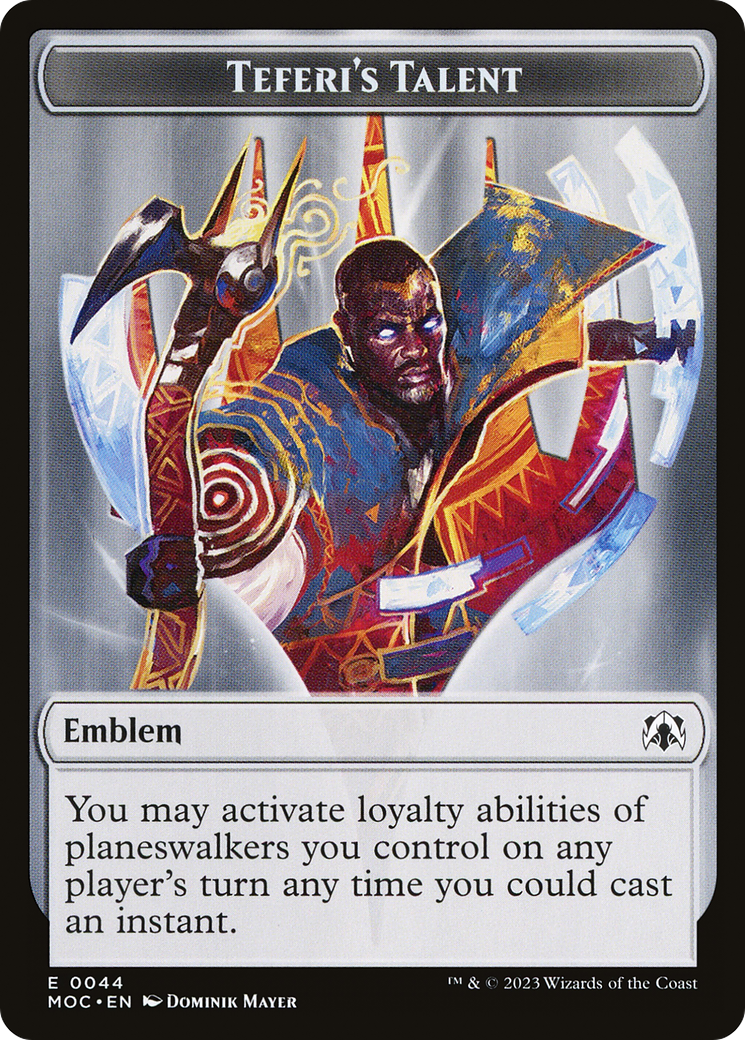 Image of Elemental (02) // Teferi's Talent Emblem Double-Sided Token [March of the Machine Commander Tokens]