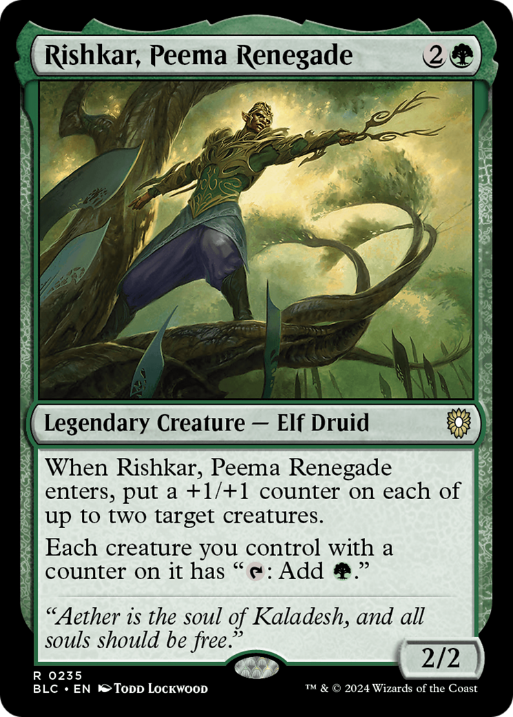 Image of Rishkar, Peema Renegade [Bloomburrow Commander]