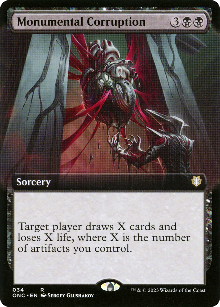 Image of Monumental Corruption (Extended Art) [Phyrexia: All Will Be One Commander]