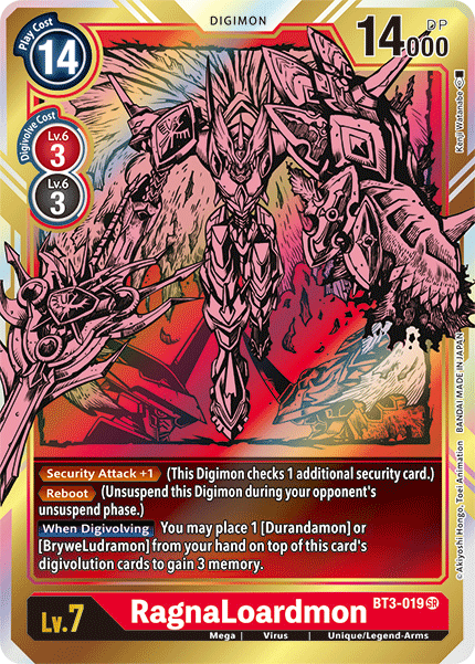 Image of RagnaLoardmon [BT3-019] (Alternate Art) [Release Special Booster Ver.1.5]