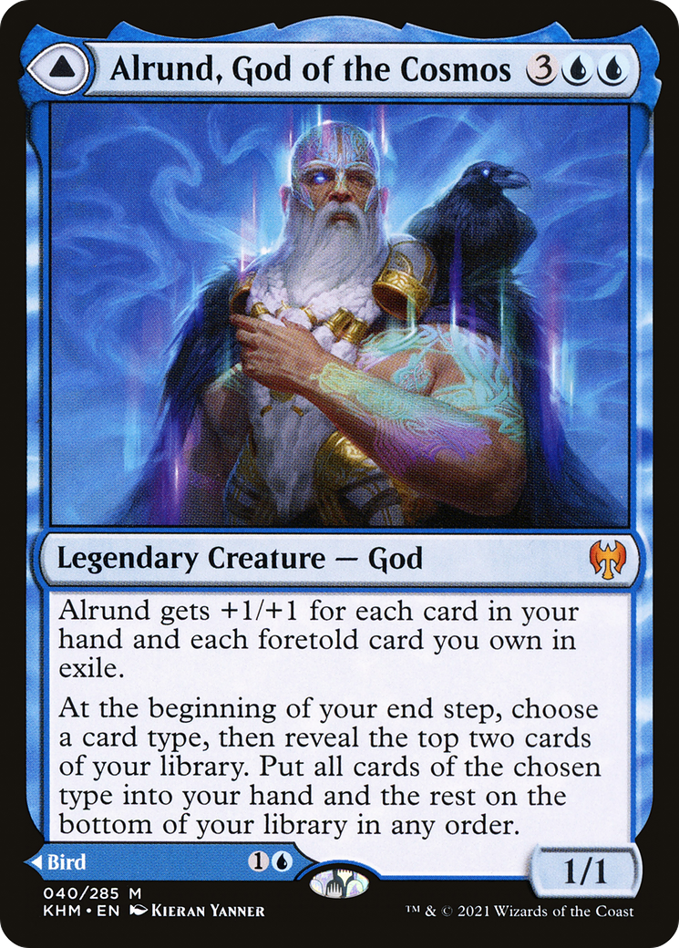 Image of Alrund, God of the Cosmos // Hakka, Whispering Raven [Kaldheim]