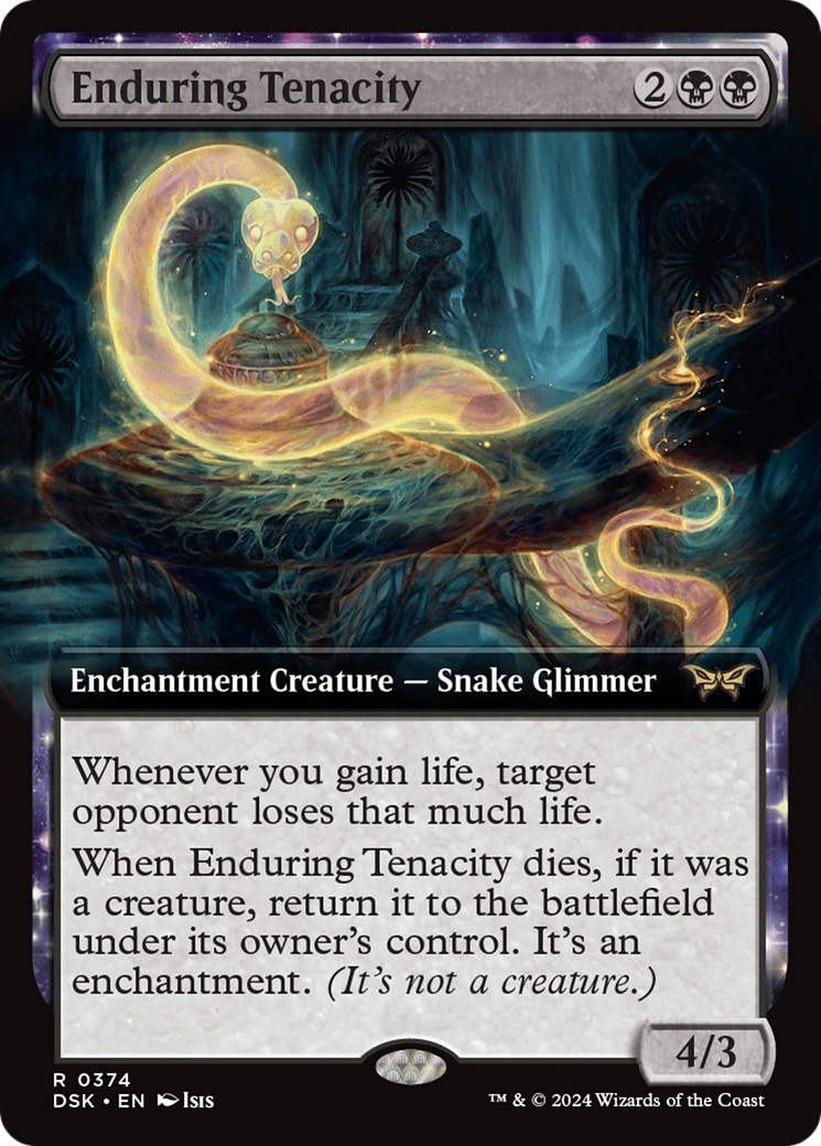 Image of Enduring Tenacity (Extended Art) [Duskmourn: House of Horror]