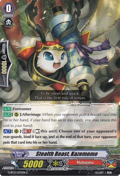 Image of Stealth Beast, Kazemomo (G-BT12/075EN) [Dragon King's Awakening]