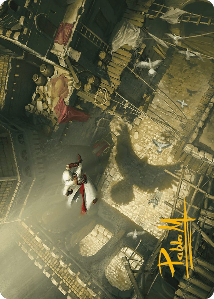 Image of Rooftop Bypass Art Card (Gold-Stamped Signature) [Assassin's Creed Art Series]