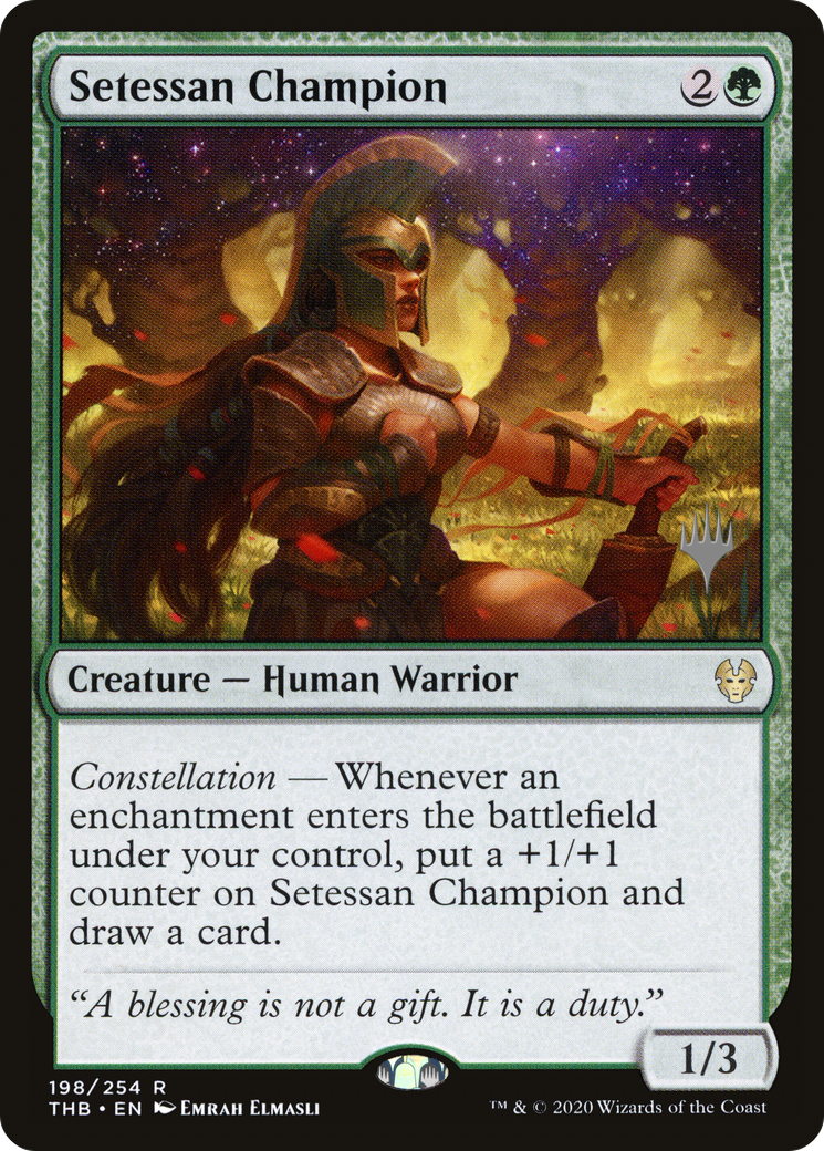 Image of Setessan Champion (Promo Pack) [Theros Beyond Death Promos]