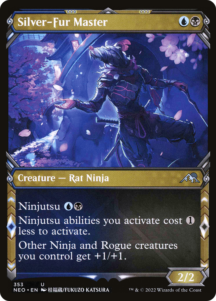 Image of Silver-Fur Master (Showcase Ninja) [Kamigawa: Neon Dynasty]