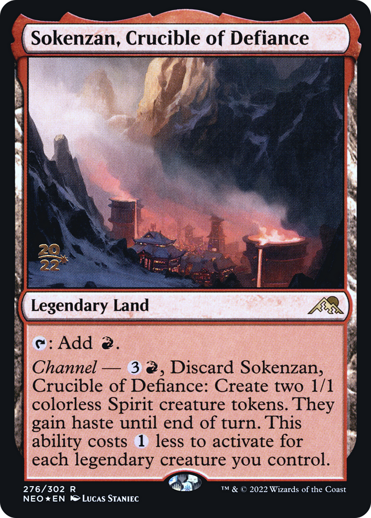 Image of Sokenzan, Crucible of Defiance [Kamigawa: Neon Dynasty Prerelease Promos]
