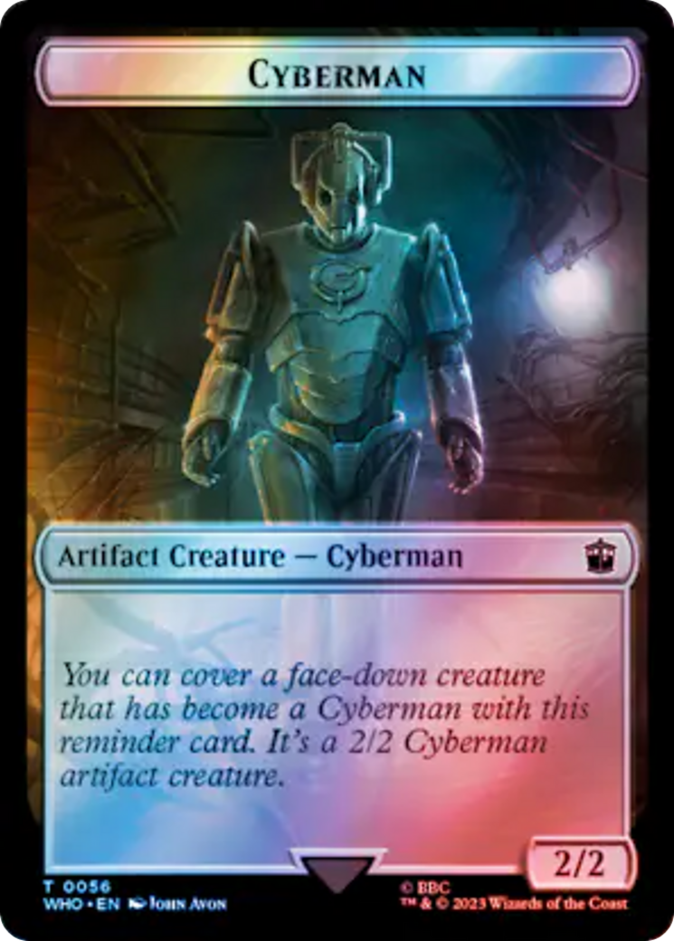 Image of Human Rogue // Cyberman Double-Sided Token (Surge Foil) [Doctor Who Tokens]
