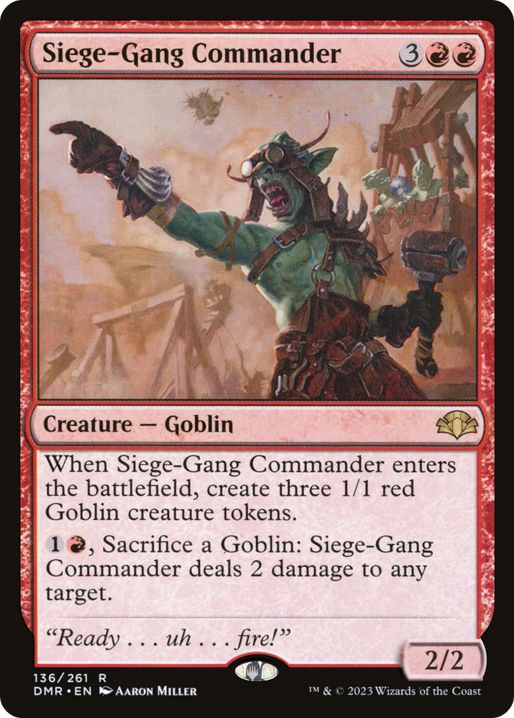 Image of Siege-Gang Commander [Dominaria Remastered]