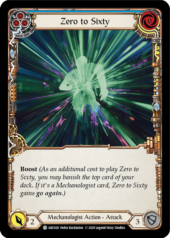 Image of Zero to Sixty (Blue) [U-ARC028] (Arcane Rising Unlimited)  Unlimited Normal