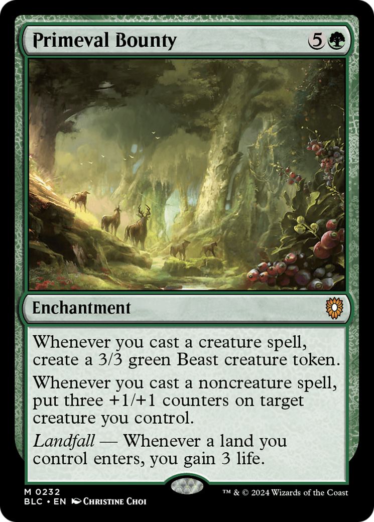 Image of Primeval Bounty [Bloomburrow Commander]
