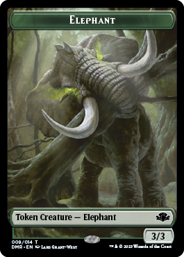 Image of Elephant // Sheep Double-Sided Token [Dominaria Remastered Tokens]
