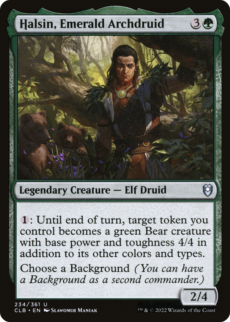 Image of Halsin, Emerald Archdruid (CLB-234) - Commander Legends: Battle for Baldur's Gate Foil