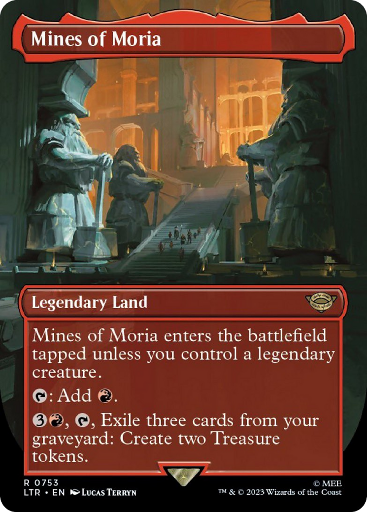 Image of Mines of Moria (Borderless Alternate Art) (Surge Foil) (753) [The Lord of the Rings: Tales of Middle-Earth]