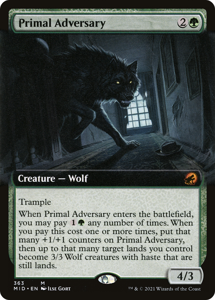 Image of Primal Adversary (Extended Art) [Innistrad: Midnight Hunt]