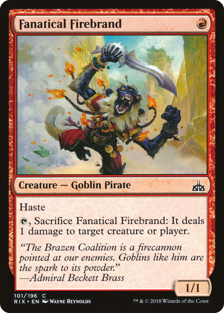 Image of Fanatical Firebrand [Rivals of Ixalan]
