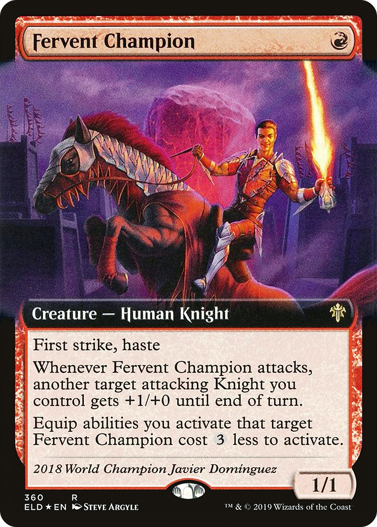 Image of Fervent Champion (Extended Art) [Throne of Eldraine]