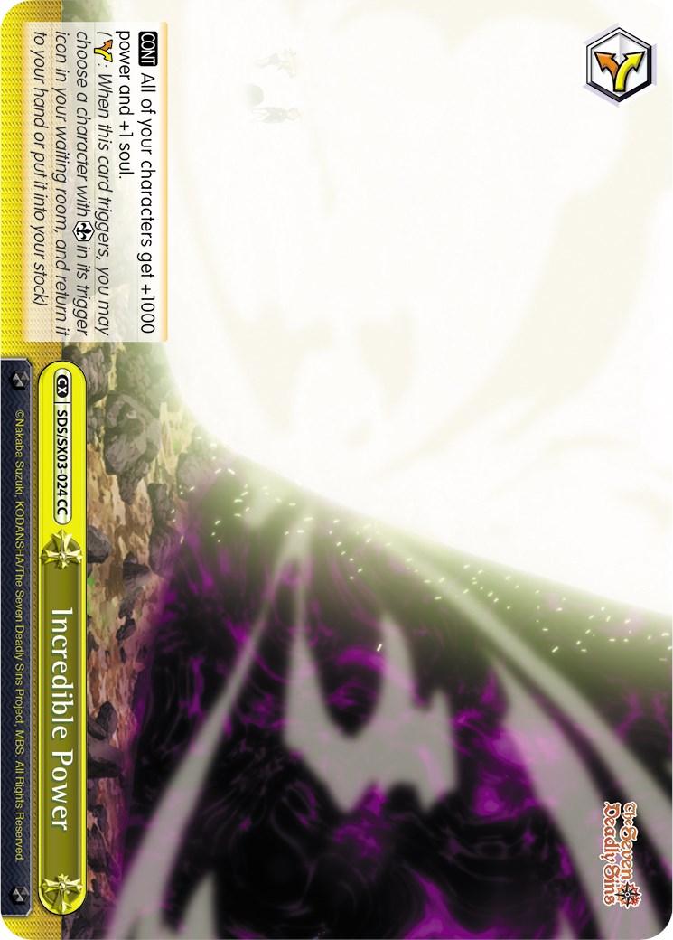 Image of Incredible Power (SDS/SX03-024 CC) [The Seven Deadly Sins]