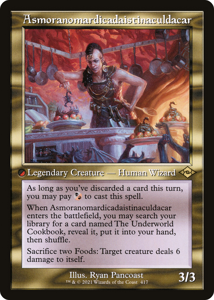 Image of Asmoranomardicadaistinaculdacar (Retro Frame) (MH2-417) - Modern Horizons 2 Etched Foil