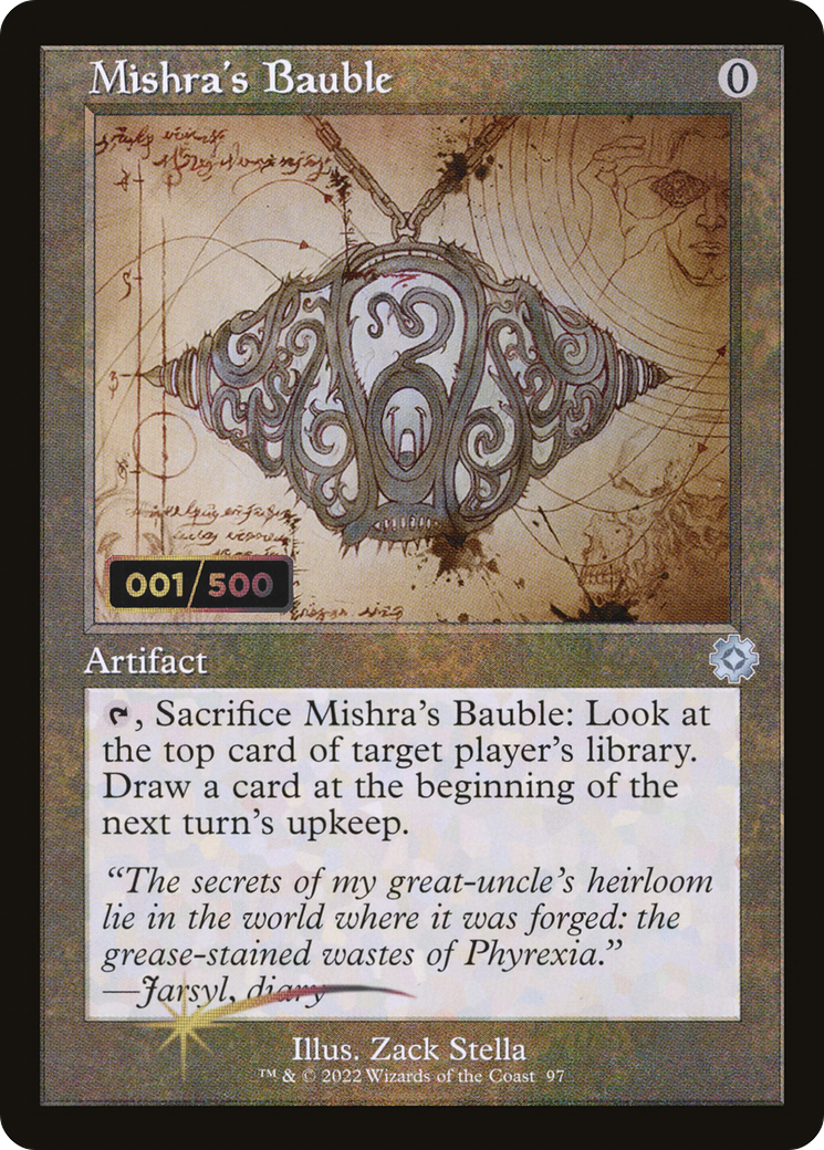 Image of Mishra's Bauble (Retro Schematic) (Serialized) [The Brothers' War Retro Artifacts]
