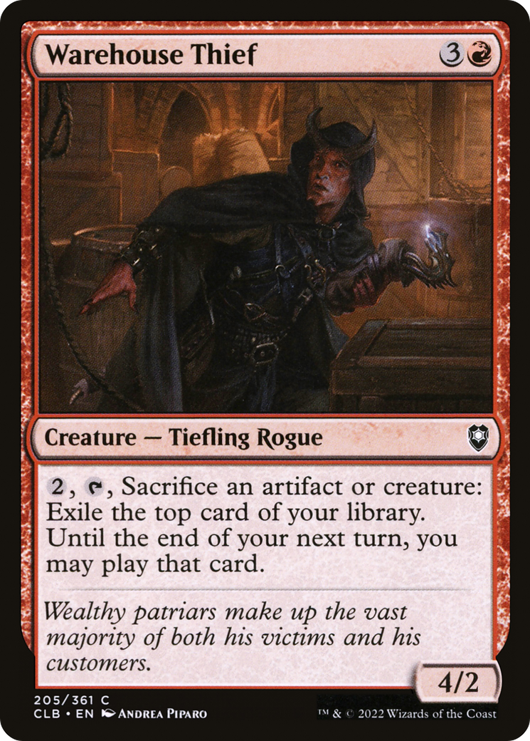 Image of Warehouse Thief [Commander Legends: Battle for Baldur's Gate]