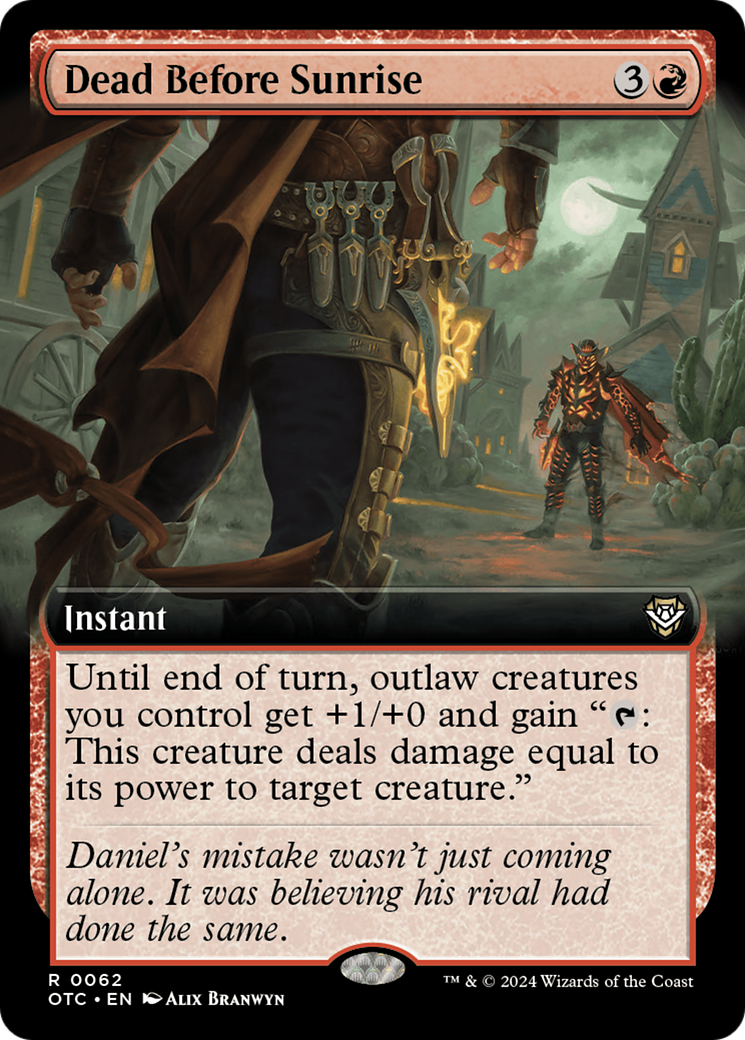 Image of Dead Before Sunrise (Extended Art) [Outlaws of Thunder Junction Commander]