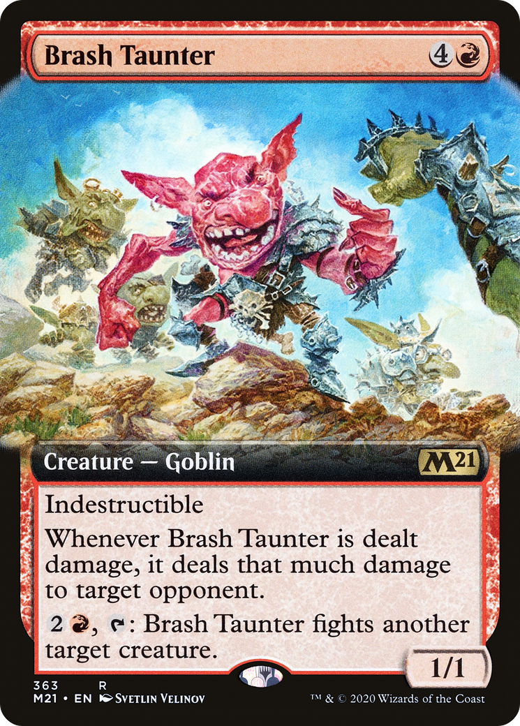 Image of Brash Taunter (Extended Art) [Core Set 2021]