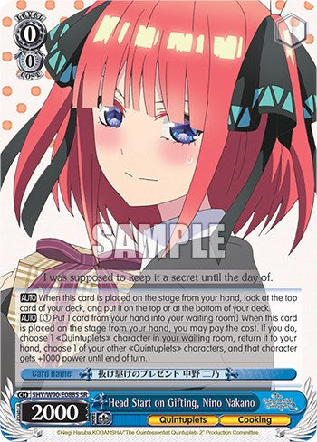 Image of Head Start on Gifting, Nino Nakano (5HY/W90-E088S SR) [The Quintessential Quintuplets 2]