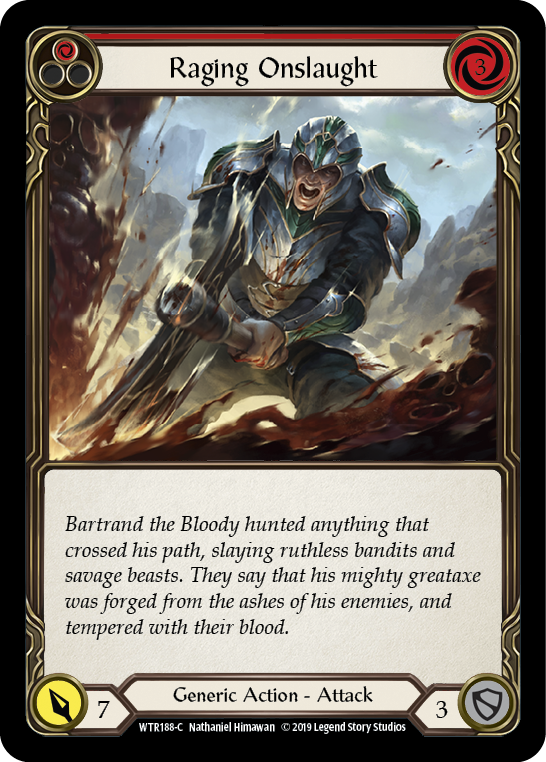 Image of Raging Onslaught (Red) [WTR188-C] (Welcome to Rathe)  Alpha Print Rainbow Foil